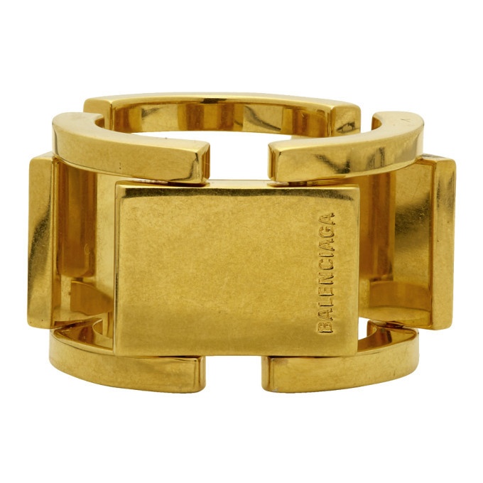 Photo: Balenciaga Gold Flat Ring