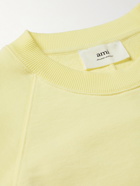 AMI PARIS - Logo-Embroidered Cotton-Jersey Sweatshirt - Yellow