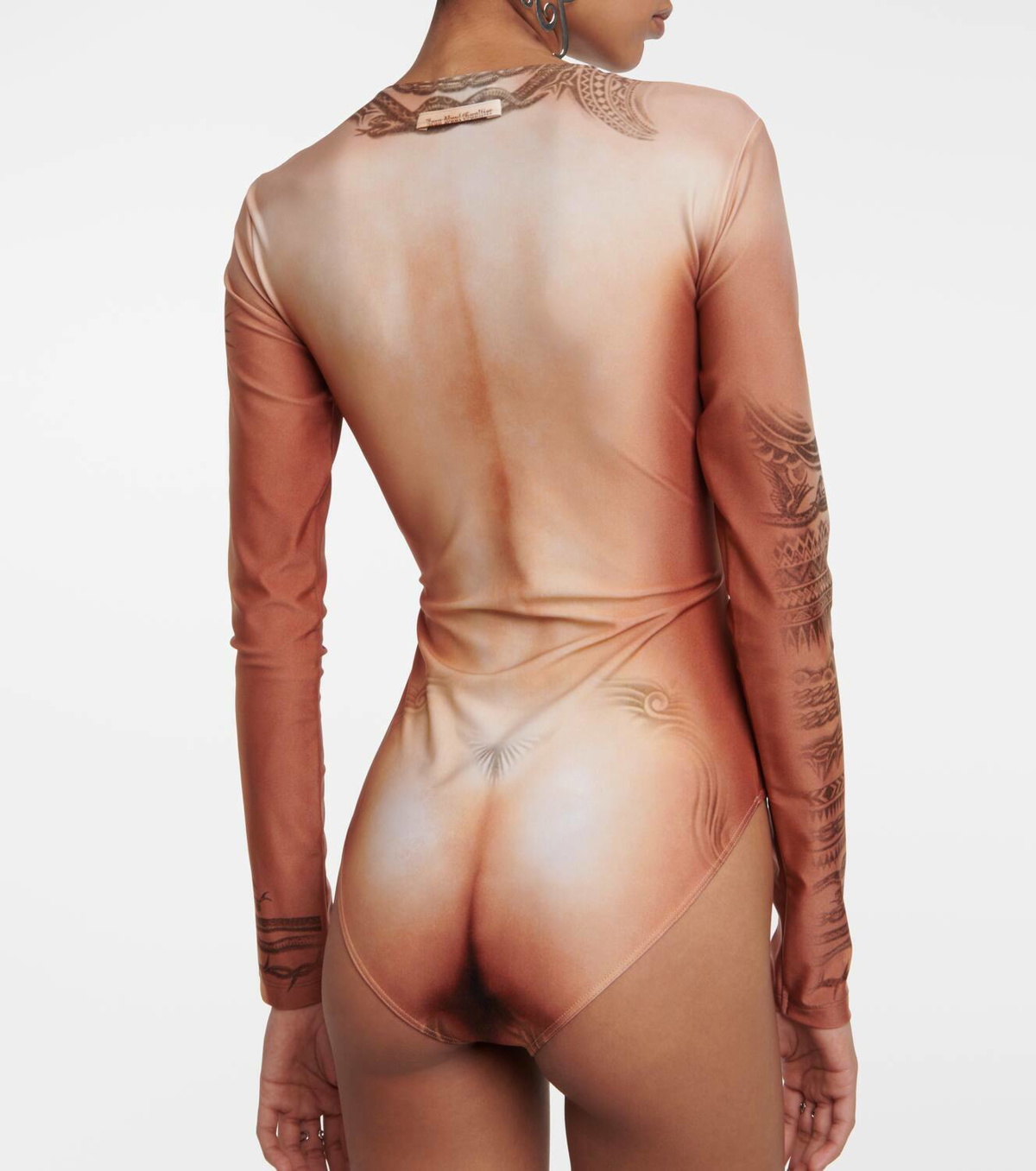 Jean Paul Gaultier: Brown Graphic Bodysuit