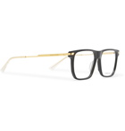 Bottega Veneta - Square-Frame Acetate and Gold-Tone Optical Glasses - Black