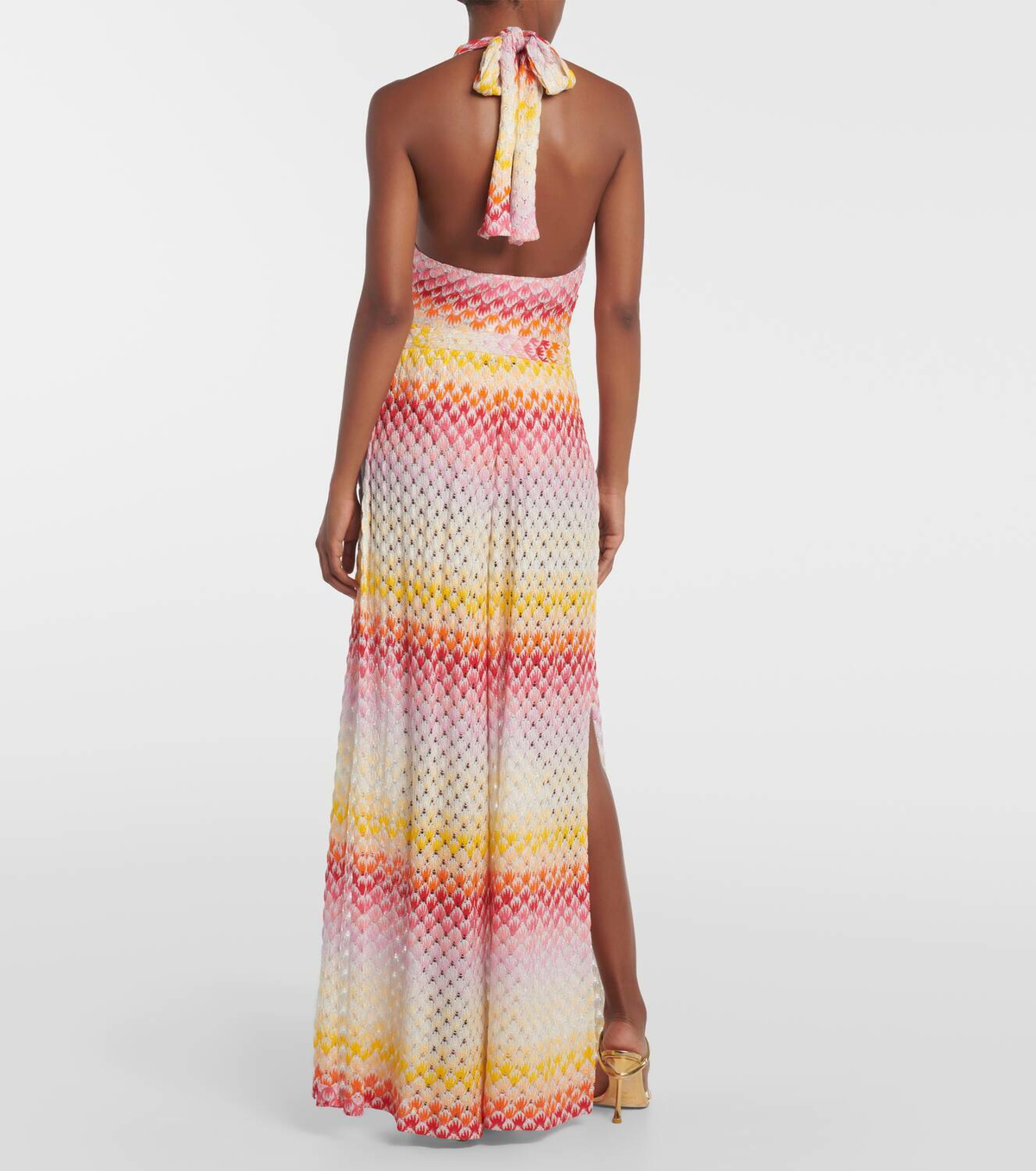 Missoni Mare Printed pointelle palazzo pants