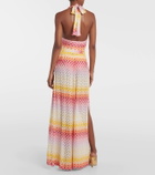 Missoni Mare Printed pointelle palazzo pants