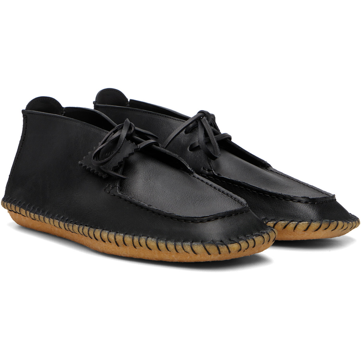 LEMAIRE Black Vegetable-Tanned Leather Desert Boots