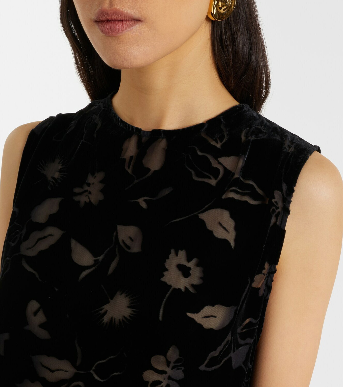 Asceno Trento devoré velvet top