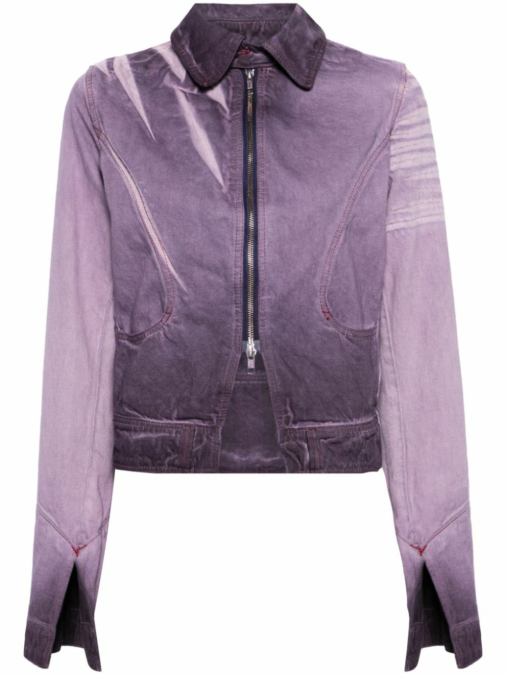 Masha Popova Purple Bleached Denim Jacket