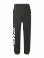 Cherry Los Angeles - Hollywood Logo-Print Appliquéd Cotton-Jersey Sweatpants - Black