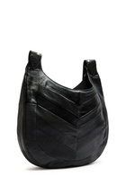 Valentino Logo-plaque Chevron Leather Hobo bag - Black - One Size