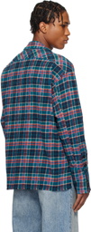 Greg Lauren Multicolor Boxy Plaid Shirt