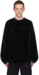 mastermind WORLD Black Shaggy Sweater