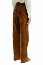 GOLDEN GOOSE suede leather pants for men Brown