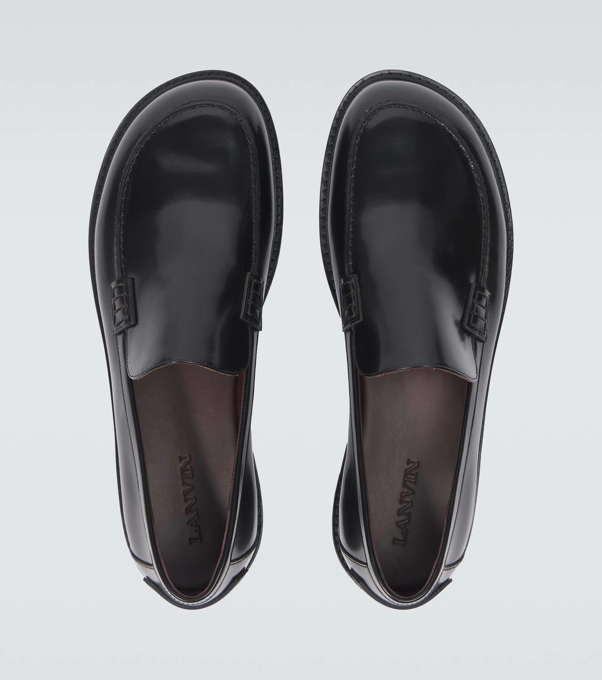 Lanvin Spinto polished leather loafers size 42/us size 9 Lanvin Spinto polished leather loafers size | Mercari main image 2