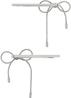Marland Backus SSENSE Exclusive Silver Bow Hair Clips
