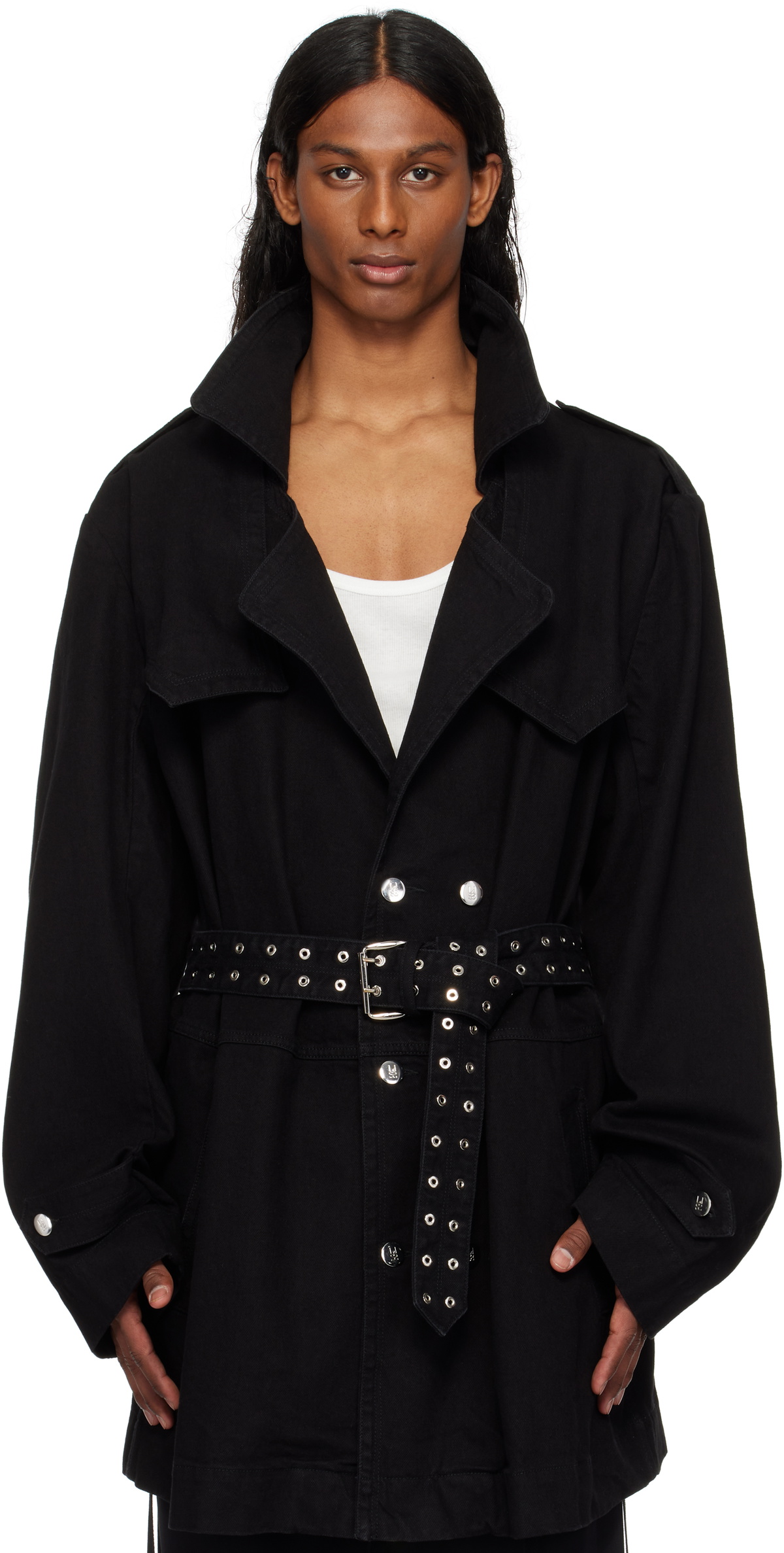 Ludovic de Saint Sernin Black Honey Trench Coat