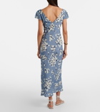 Rixo Cathy floral crêpe midi dress