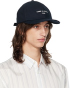 Comme des Garçons Homme Navy Embroidered-Logo Cap