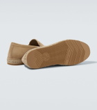 Giorgio Armani Jute-trimmed suede penny loafers