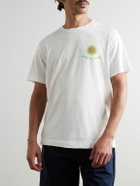 Frescobol Carioca - Dinis Clube de Praia Printed Cotton and Linen-Blend Jersey T-Shirt - White