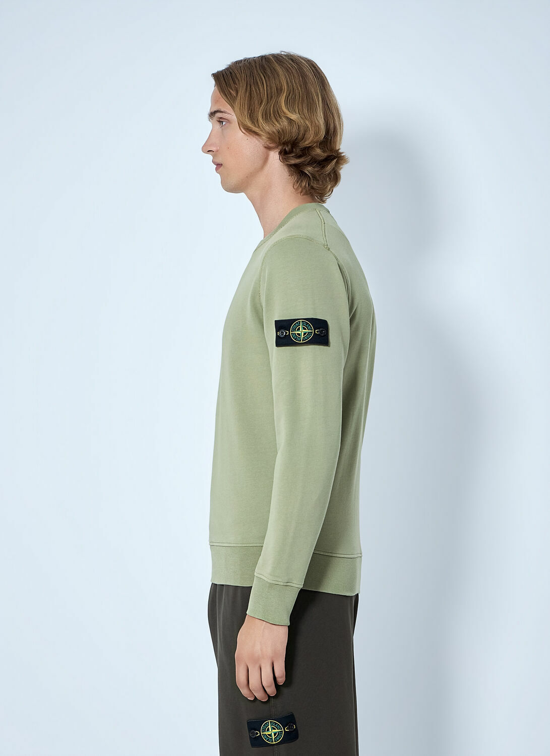 Stone Island Crewneck Sweatshirt with Arm Patch