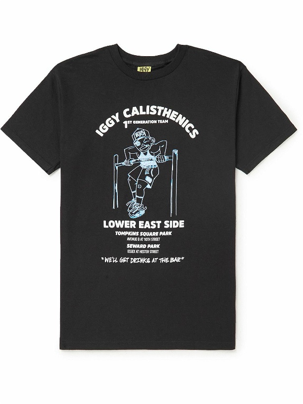 Photo: iggy - Calisthenics Team Printed Cotton-Jersey T-Shirt - Black