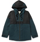 Nicholas Daley - Panelled Waxed-Cotton Hooded Parka - Blue