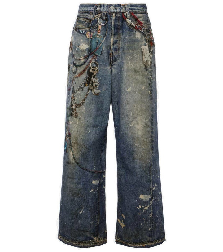 Photo: Acne Studios 1981 Trompe l'oeil low-rise wide-leg jeans