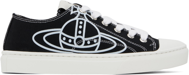 Photo: Vivienne Westwood Black Low-Top Plimsoll Sneakers