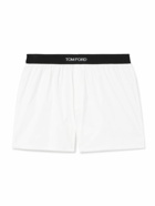 TOM FORD - Stretch-Cotton Boxer Shorts - White
