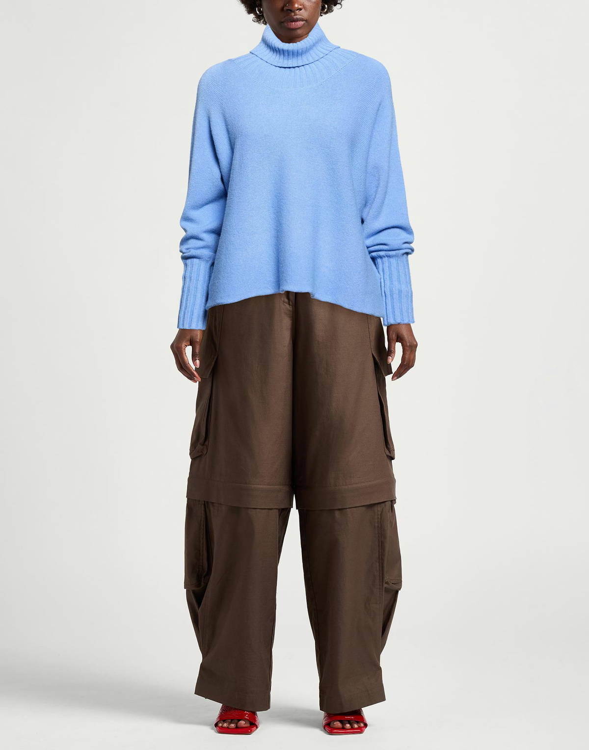 Manila Grace Womens Turtleneck Azure