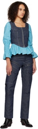 paria /FARZANEH Blue Bubblegum Blouse