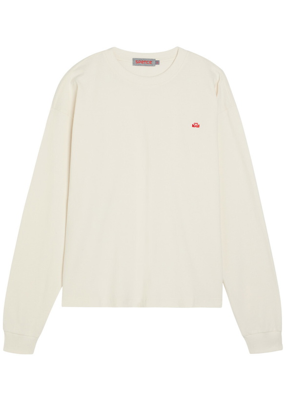 Photo: Spence Logo-embroidered Piqué Cotton Racquet T-shirt Off White