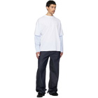EGONlab White Sculpted Cotton Shirt T-shirt