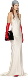 Maison Margiela Off-White Paneled Maxi Dress