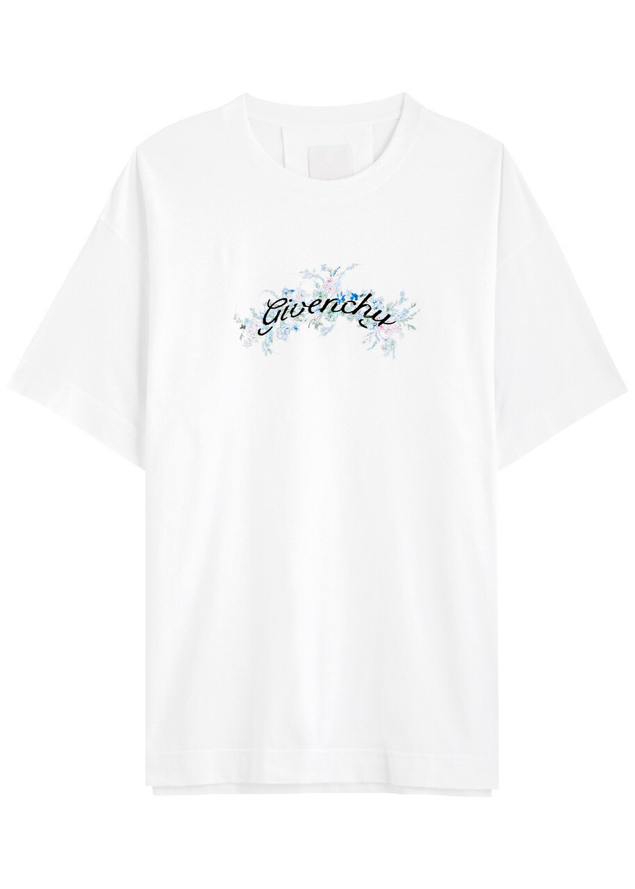Givenchy Logo-embroidered Cotton T-shirt White Givenchy