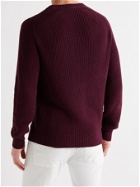 TOD'S - Ribbed Cotton Sweater - Burgundy