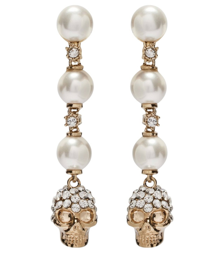 Photo: McQueen Crystal-embellished drop earrings