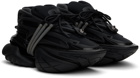 Balmain Black Leather Unicorn Low-Top Sneakers