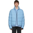 all in SSENSE Exclusive Blue Puffy Winter Jacket