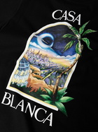 Casablanca - LA Night Oversized Logo-Print Organic Cotton-Jersey T-Shirt - Black