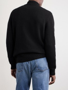 Moncler - Logo-Appliquéd Wool And Cashmere-Blend Half-Zip Sweater - Black