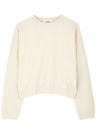 Ymc Almost Grown Cotton Sweatshirt Ecru
