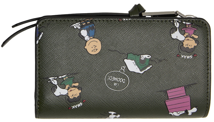 Rare PEANUTS x MARC JACOBS Snapshot Small Camera Bag Snoopy Green for women  New