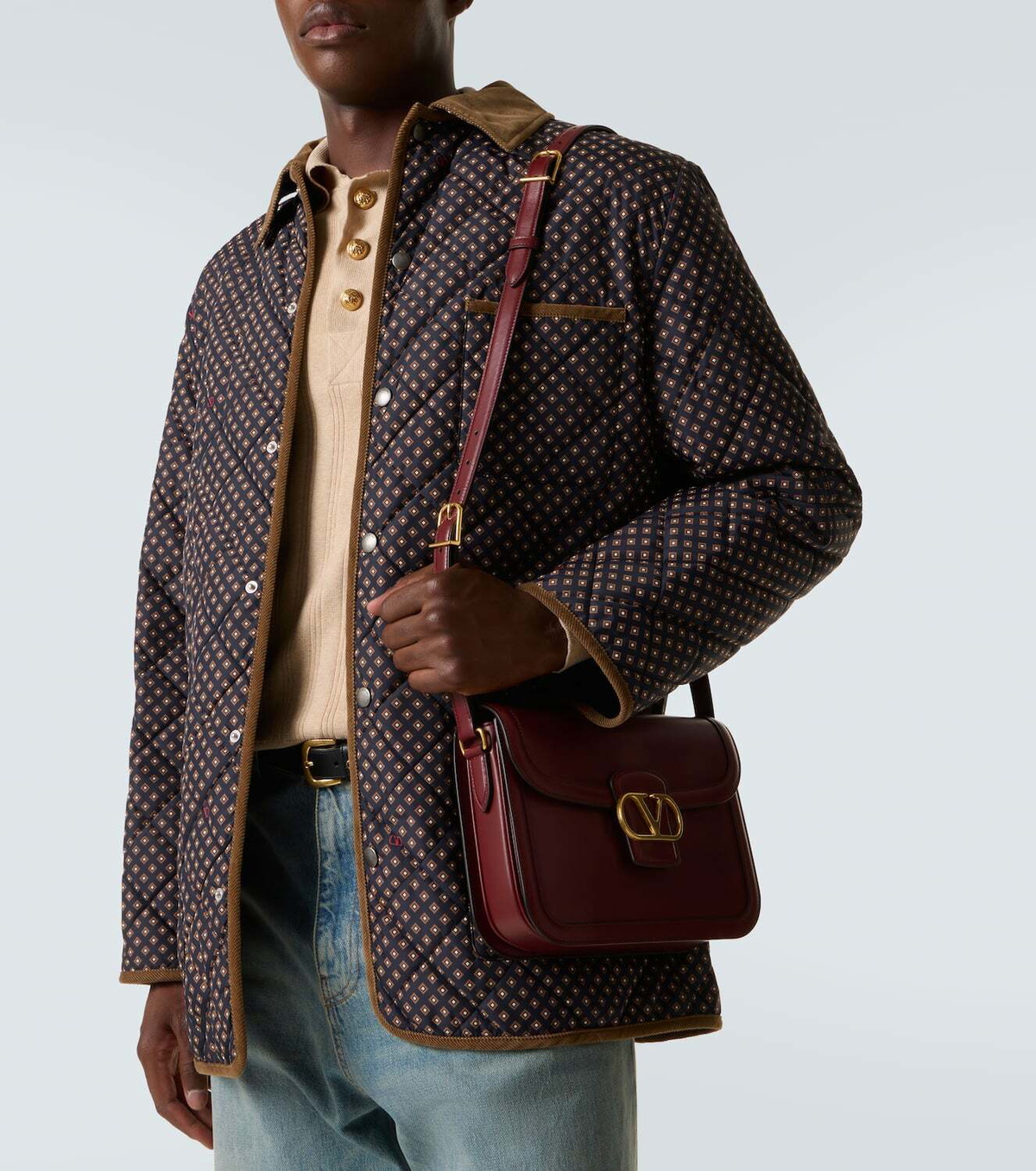 Valentino Garavani 9TO5 VLogo leather shoulder bag