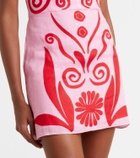 Cala de la Cruz Veneta printed linen minidress