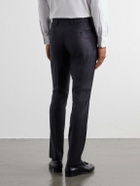 Mr P. - Straight-Leg Checked Wool-Twill Trousers - Gray