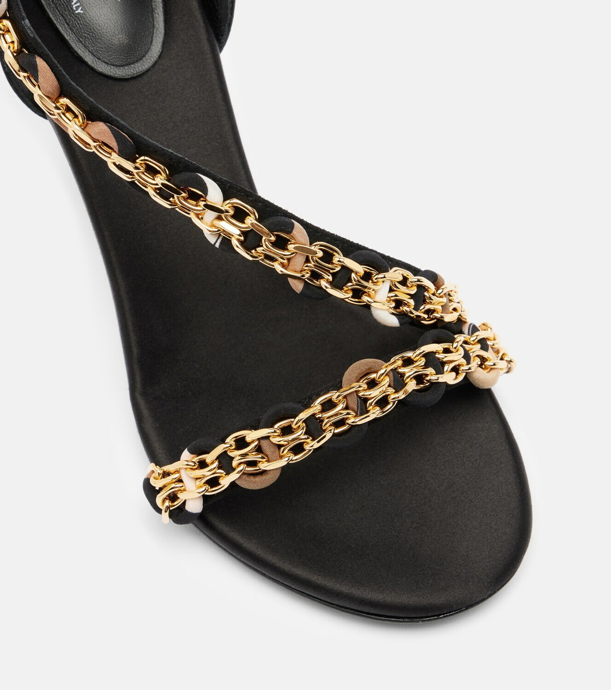 Pucci Chain-detail satin sandals