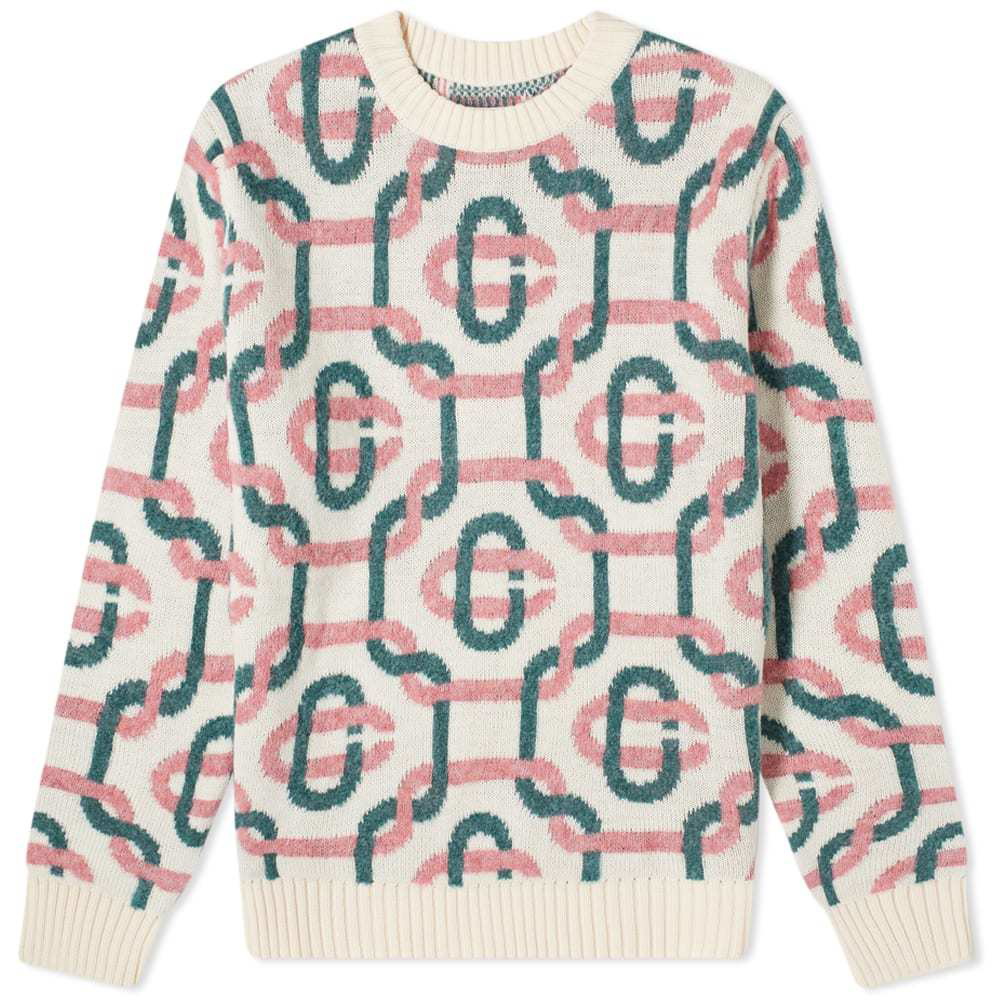 Misc Casablanca Casablanca Jacquard Monogram Knit Sweater in Multicolor Mohair