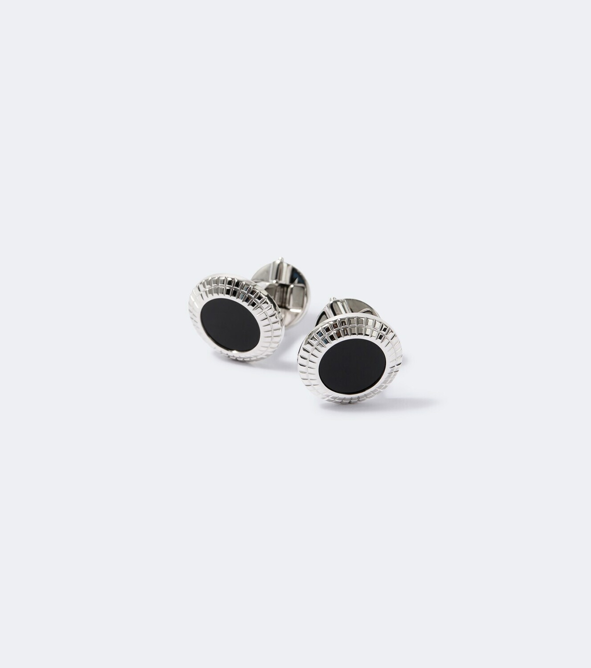 Dunhill Sterling silver cufflinks with onyx