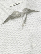 Husbands - Slim-Fit Striped Silk-Poplin Shirt - White
