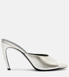 The Attico Betta 95 metallic leather mules