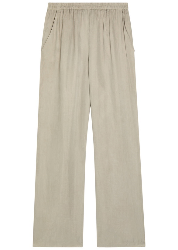 Photo: Emporio Armani Striped Loose Straight-leg Trousers Grey